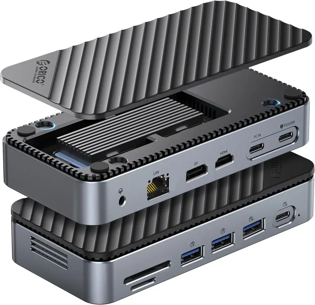 ORICO、ドッキングステーションとM.2 SSDケースを一体化した多機能ドックを発表——8K/4Kデュアル出力・10Gbps転送・100W PD充電・最大8TB拡張を1台に集約 画像 5