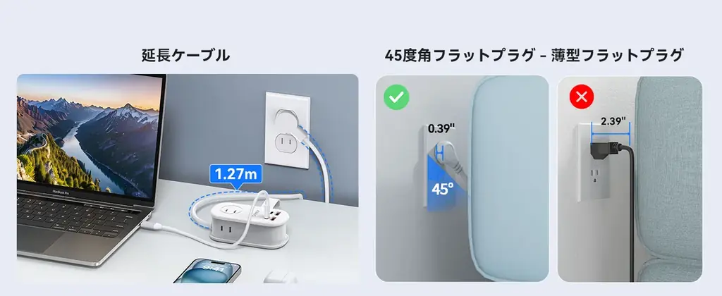 ORICO、GaN採用PD65W対応7in1トラベル電源タップを発表——巻き取り式コード・コンパクトボディ・PSE認証・18ヶ月保証で出張・旅行に最適 画像 5