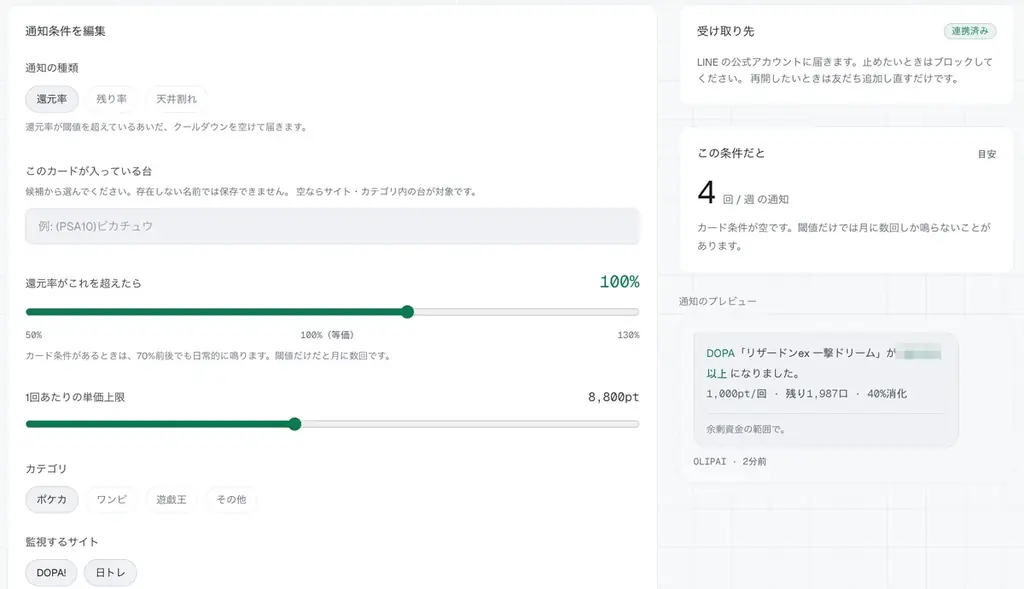 オリパを「売る側」ではなく、「測る側」へ。Underscore株式会社、オンラインオリパの還元率を実測するデータ分析サービス「ORIP/AI（オリパイ）」を正式リリース 画像 6