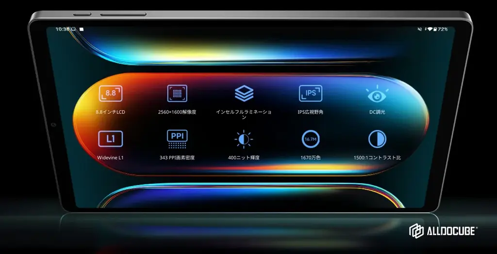 【ALLDOCUBE】8.8インチ2.5K・120Hz高リフレッシュレート搭載のゲーミングタブレット「iPlay 80 mini Turbo」まもなく発売 画像 3
