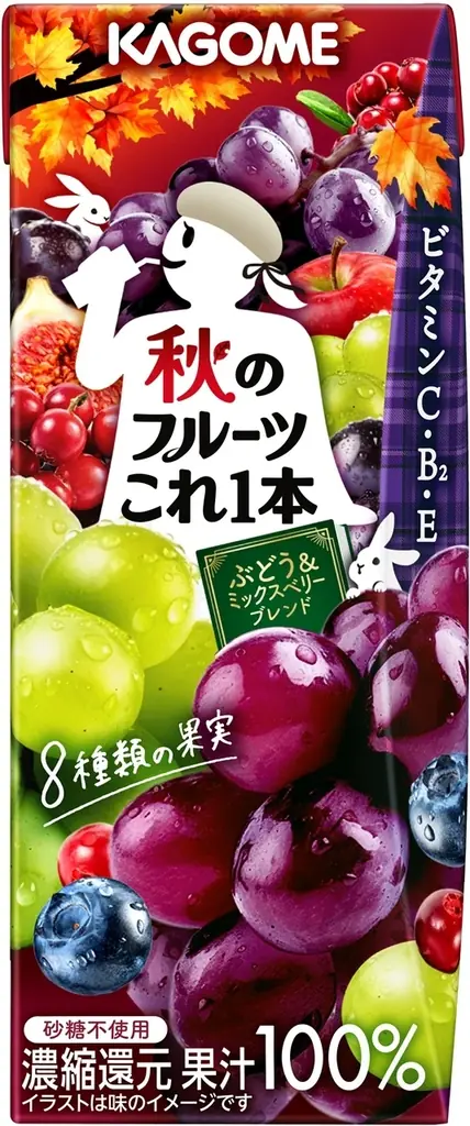 秋にぴったりの芳醇な味わい　季節限定「秋のフルーツこれ一本　ぶどう＆ミックスベリーブレンド」新発売 画像 2