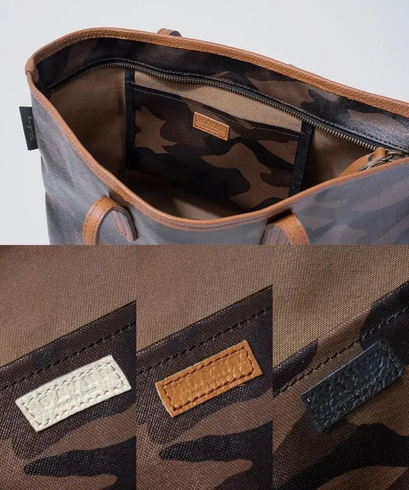 【新発売】シックな迷彩を、より上品に。人気のカモフラトートが、レザーパーツをイタリアンレザーへアップデートしてリニューアル 画像 6