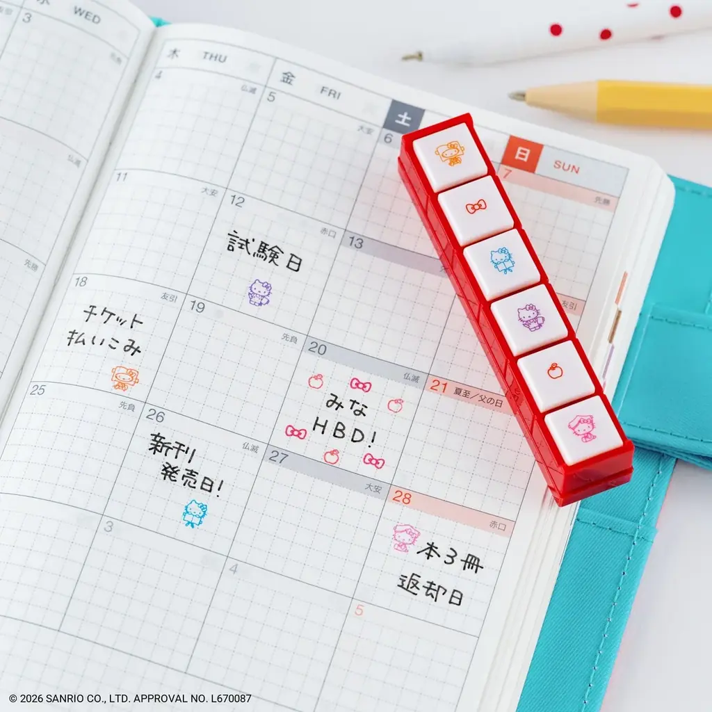 ハローキティのほぼ日手帳が2027年版で登場！「ハローキティ クラシック」デザインで手帳と文具をつくりました。 画像 15