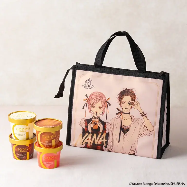 「ゴディバ×NANA コレクション」第2弾はチョコレートコレクションが登場！ショコリキサーやタンブラー、アイスと保冷バッグセットも矢沢あい描きおろしイラストにて登場！ 画像 21