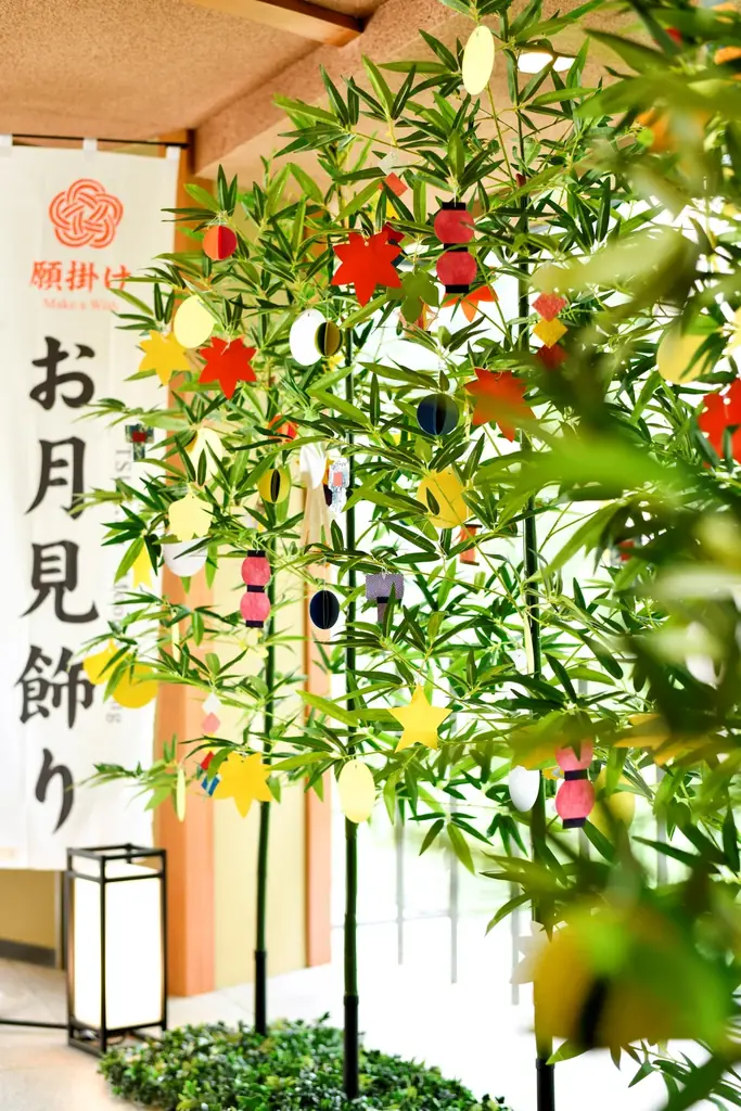【定山渓 鹿の湯・花もみじ】秋の名月に、そっと願いを灯す「願掛けお月見飾り」を8月25日より開催 画像 4