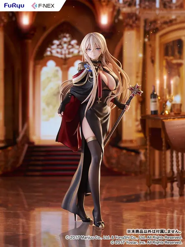 『アズールレーン』より、7周年記念イラストをモチーフにした正装姿の「ビスマルク」がフィギュア化。あみあみにて予約受付中。 画像 3