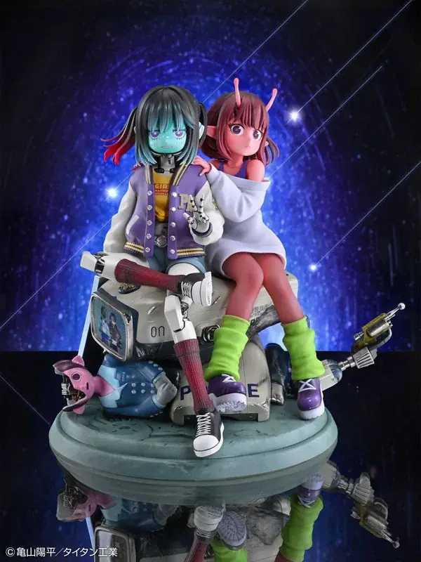 アニメ『銀河特急 ミルキー☆サブウェイ』より、「チハル＆マキナ」がノンスケールフィギュアで登場。あみあみにて予約受付中。 画像 4