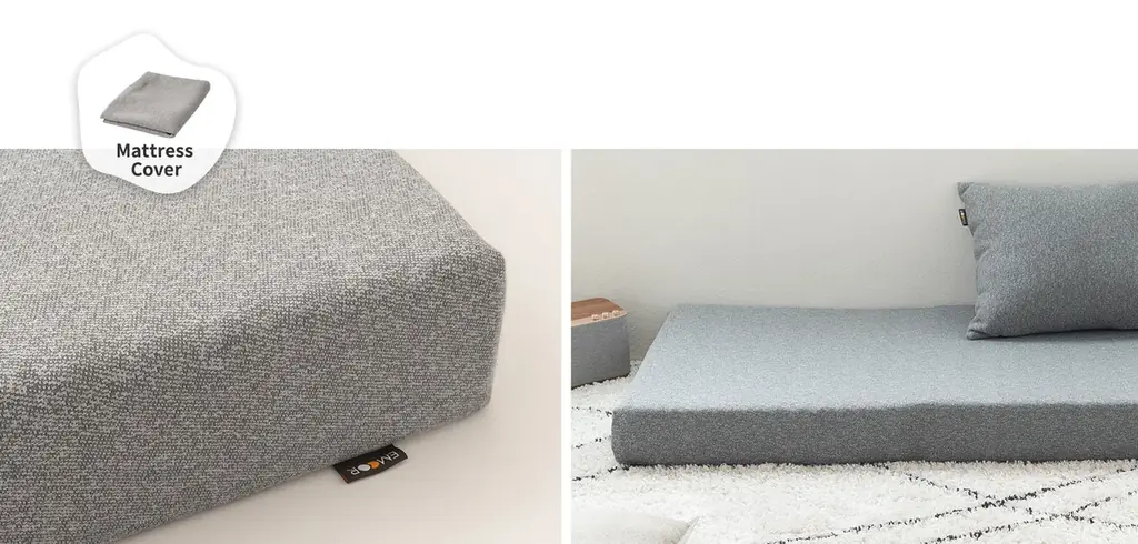 カバーを掛けるだけで「寝具」から「インテリア」へ。エムールで人気のコンパクトショートサイズ（65×180cm）にジャストフィットする専用カバー＆クッションセットが新発売！ 画像 6