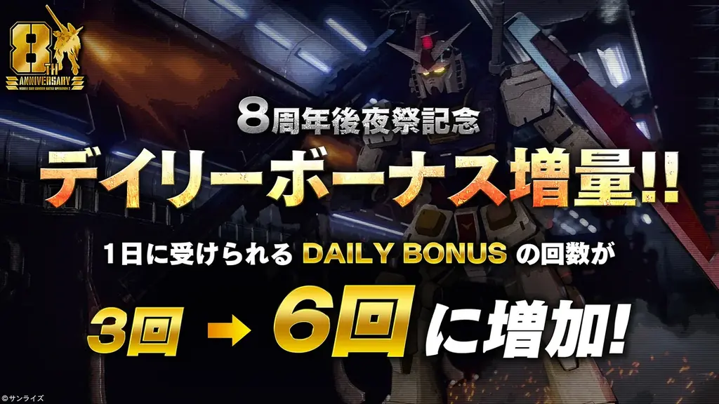 PlayStation®5/PlayStation®4『機動戦士ガンダム　バトルオペレーション２』「8周年後夜祭」開催中！「ガンダムDX」が本日参戦！ 画像 6