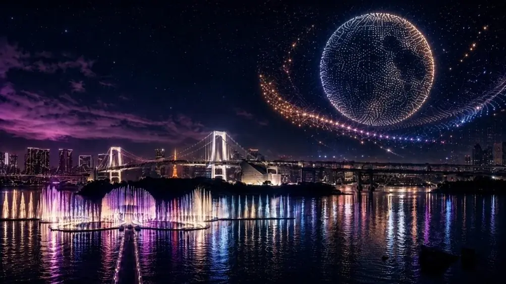 お月見シーズンのお台場の夜空に、人気ゲーム・アニメ・映画などのキャラクターが集結！大型ドローンショー『ODAIBA DRONE SHOW 2026』9月4日(金)から開催！世界最大級の噴水とも連動演出 画像 8