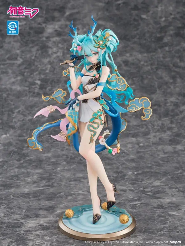 「青龍」をモチーフにアレンジされた「初音ミク」がフィギュアで登場。あみあみにて予約受付中。 画像 13