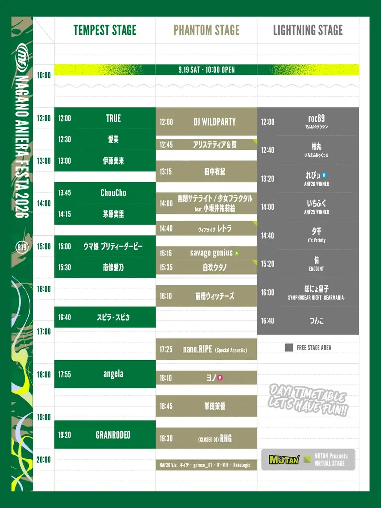 【アニソン野外フェス】ナガノアニエラフェスタ2026タイムテーブル公開！公式シャトルバス＆駐車場・キャンプサイト情報も解禁！ 画像 3