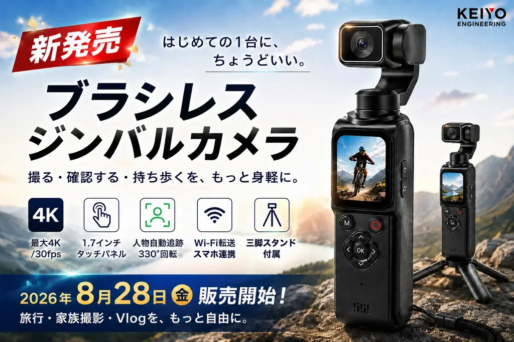 KEGS1：自動追尾で4K撮影できる小型ジンバル