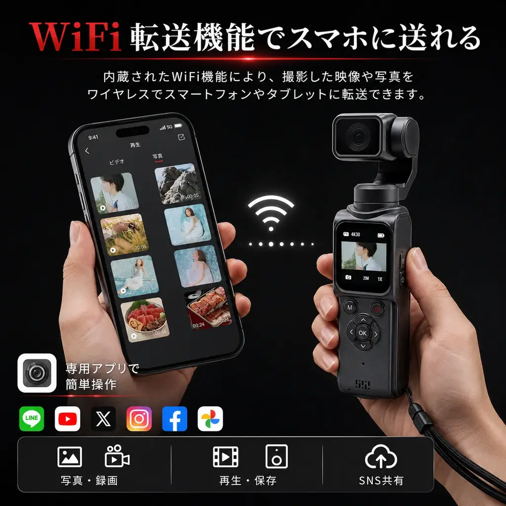 ジンバルカメラ初心者に最適！ブラシレス式、ジャイロセンサー搭載、人を自動追跡しながら録画もできる！ KEIYO　新商品　難しくないジンバルカメラが8月28日 金曜より販売開始！ 画像 6