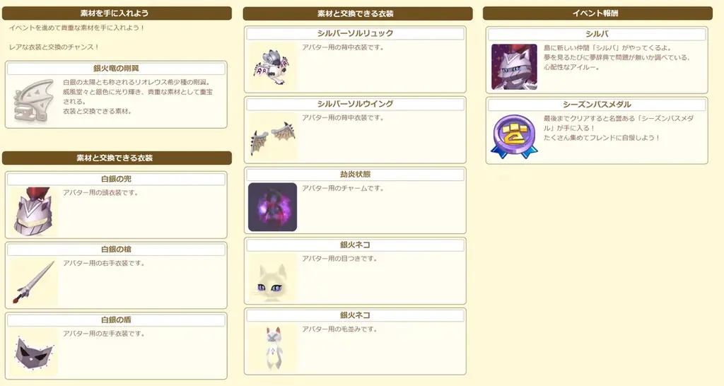 『モンスターハンターパズル アイルーアイランド』にリオレウス希少種が再登場！　イベント「【復刻】白銀の太陽＜心配性の予知夢＞」が開催！ 画像 4