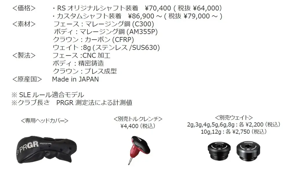 PRGR「RS PROTOTYPE ワンクローバー フェアウェイウッド」新発売 画像 5