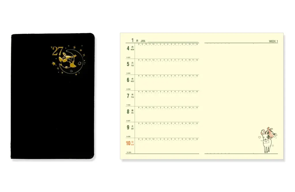 「R.B.ブッコロー手帳」2種を10月16日発売。手帳業界の2大ブランド「高橋書店」「NOLTY」と同時コラボ。 画像 4