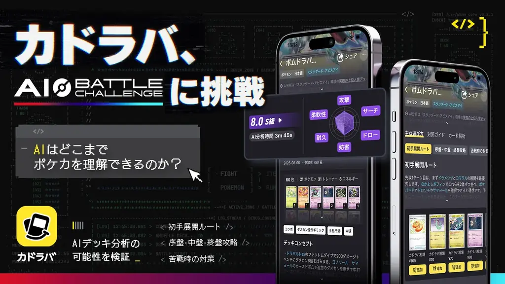 カドラバ、ポケカABC参戦でAIデッキ分析を強化