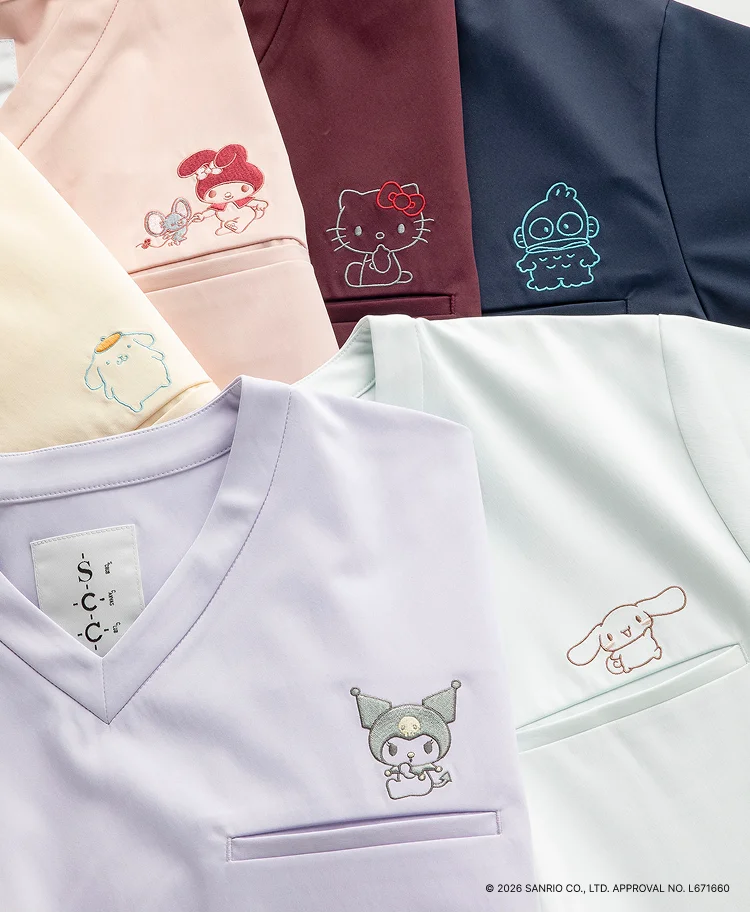 ハローキティ、ポムポムプリンなど人気6キャラクターが医療従事者のスクラブに。好きなキャラクターと過ごす毎日を_メディカルアパレルブランド：クラシコ 画像 14