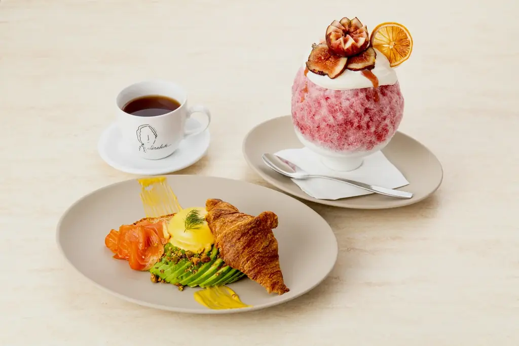 ニューヨークレストラン「サラベス」表参道店 吉祥寺のかき氷専門店「氷屋ぴぃす」とコラボ、2期にわけ、秋の味覚を楽しむスペシャルセットを販売 画像 2