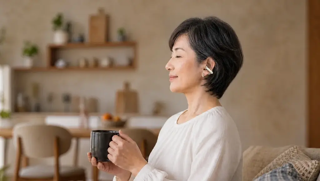 敬老の日・老人週間に、耳をふさがない“聞こえ”を贈る。イヤーカフ型集音器「Cearvol Liberte」を期間限定6,500円OFFで提供 画像 3