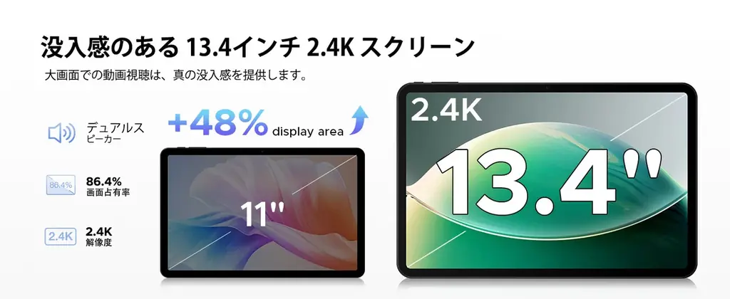 【楽天スーパーSALE限定】大画面13.4インチAndroid 16タブレットが半額！AROLYM AP13が51,800円→25,900円の超特価、在庫限りの特別キャンペーン開催 画像 14