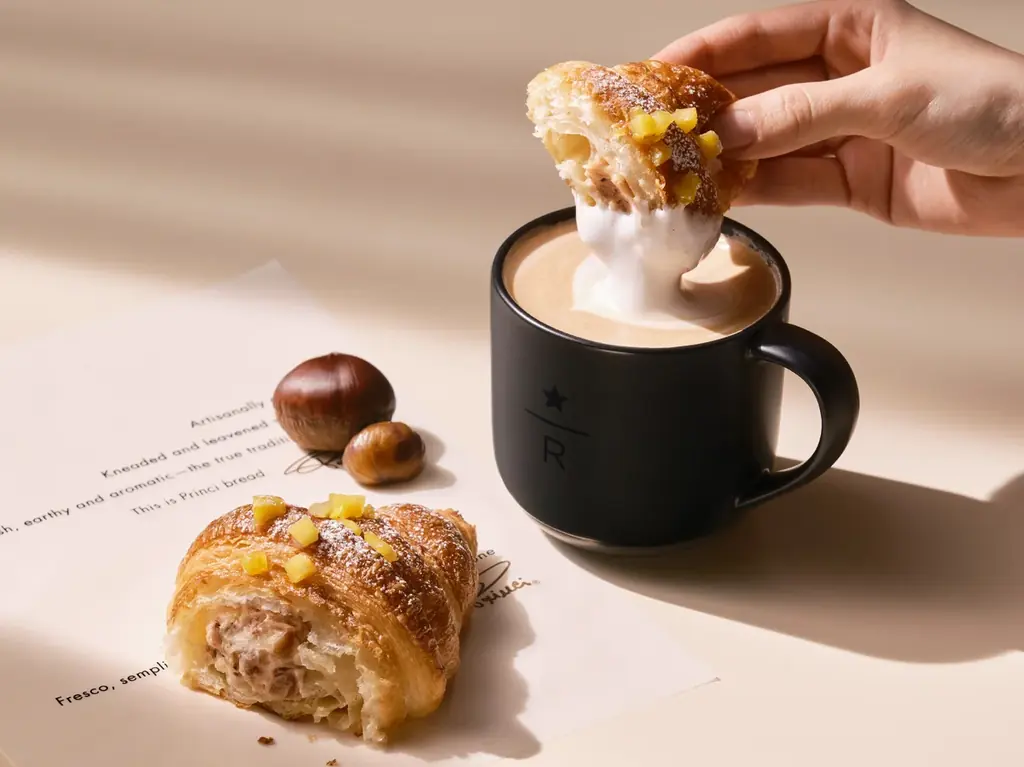 実りの秋、カフェベーカリー“スターバックス リザーブ® カフェ”に栗の豊かな風味を味わう『コルネッティ マロンクリーム』が9月9日（水）より登場 画像 1