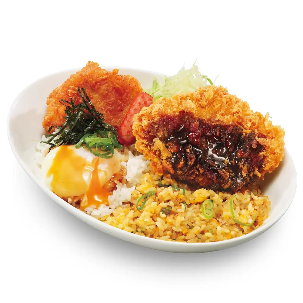 これぞ、かつや流！一杯に旨さをこれでもかと詰め込んだ「チャーハンとテリたま混ぜご飯の欲張り飯」新登場！ 画像 2