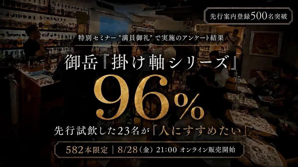 【わずか1日で完売】御岳「掛け軸シリーズ 第1弾」限定582本が1日で完売！ 画像 2