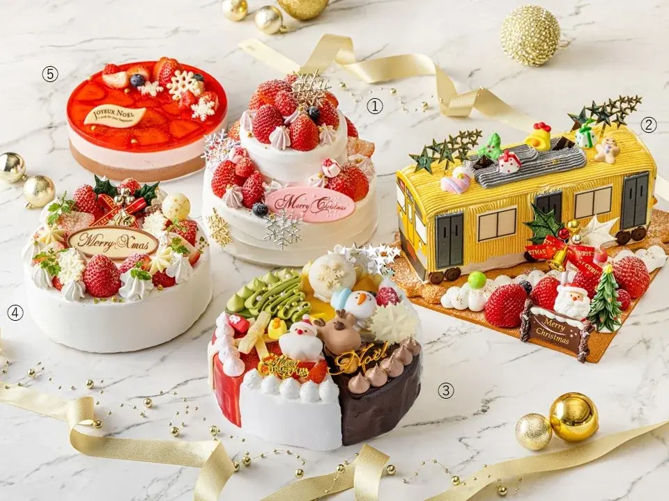 川越プリンスのクリスマスケーキ全5種、予約開始