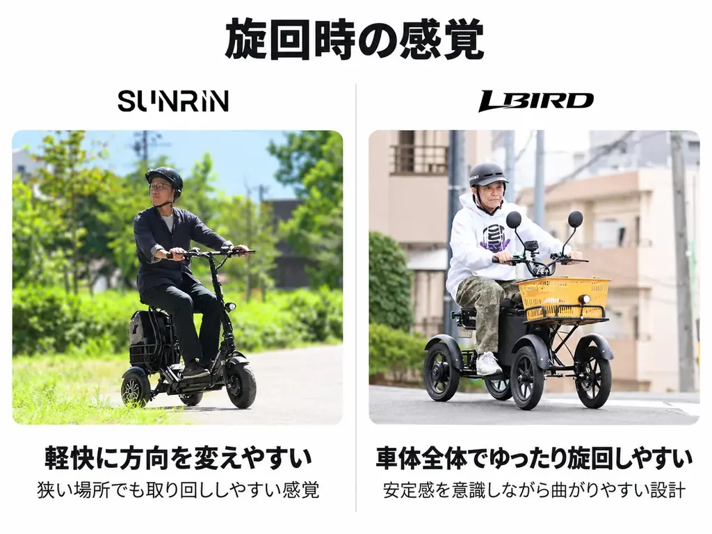 特定小型原付は3輪と4輪でどう違う？ Sun Emperor、小牧支店で比較試乗体験を強化 画像 4