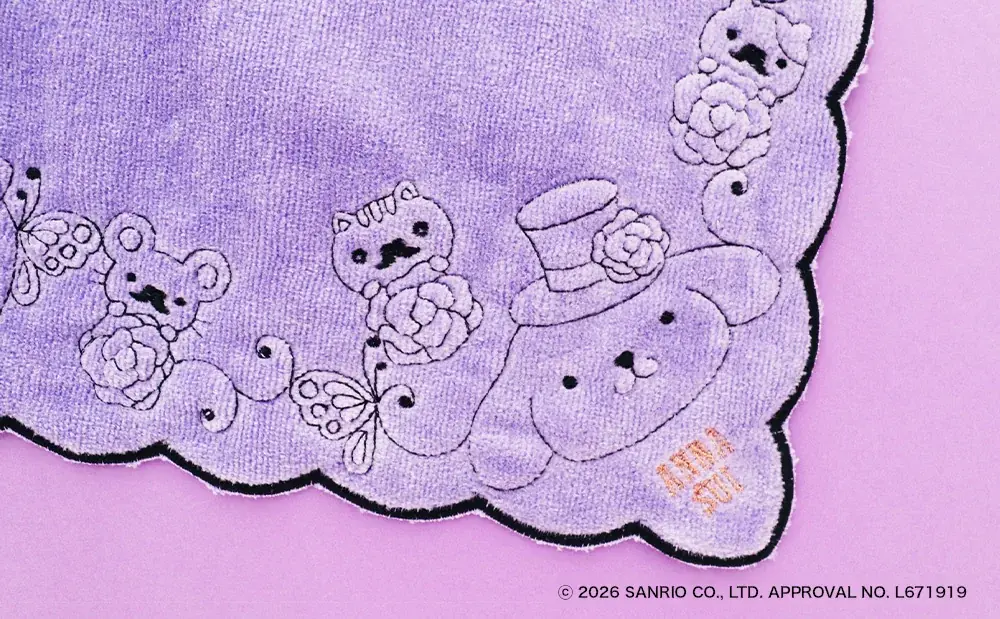 ポムポムプリン、デビュー30周年を記念して、ANNA SUI とのスペシャルコラボレーションアイテムが登場! 画像 6