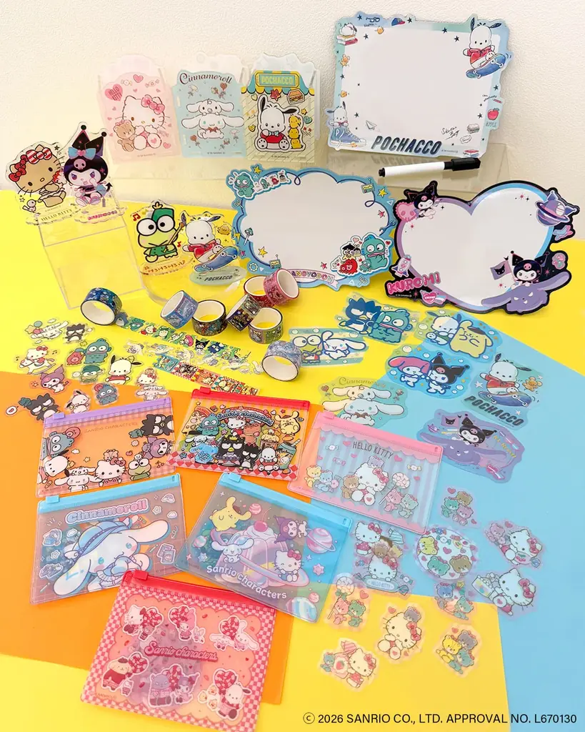 『サンリオキャラクターズ』よりサンキューマート限定の文具アイテムが新登場！全品390円（税込429円）で9月11日より新発売 画像 2