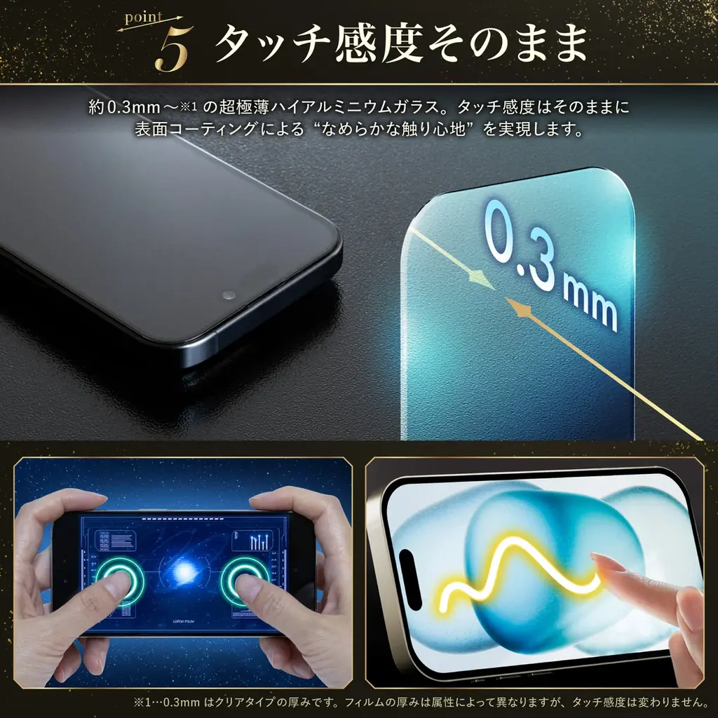照明の下でも、太陽の下でも、白くならない。AR＝アンチリフレクションの『モンスターフィルム』、新型アイフォン18対応で新登場 画像 7