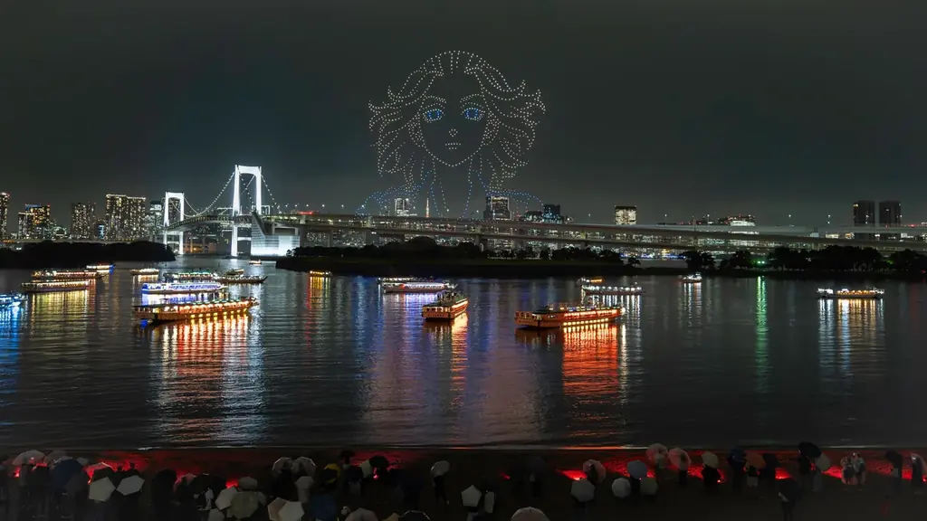 秋空に巨大な月と人気ゲーム・アニメ・映画などのキャラクターが集結！大型ドローンシ  ョー「ODAIBA DRONE SHOW 2026」を開催しました。第2期は、9月18日(金)〜22日(火・祝)　お台場 画像 5