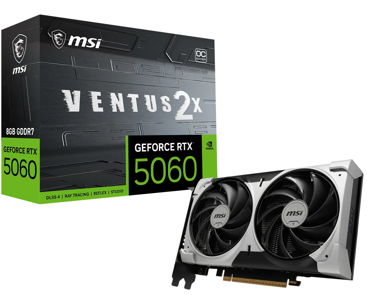 MSIのRTX 5060搭載カード「VENTUS 2X OC」発売