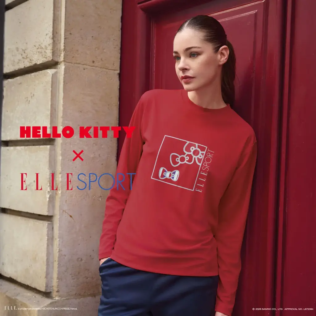 ハローキティ× ELLE SPORT コラボレーションアパレルが登場、 全国取扱店  にて順次販売中 画像 2
