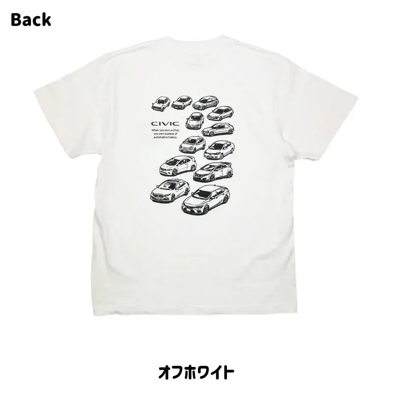 Honda シビックの歴代モデル「シビック ヒストリー」Tシャツ（新カラー）が「成田空港ターミナル2」で取り扱い決定！ 画像 9