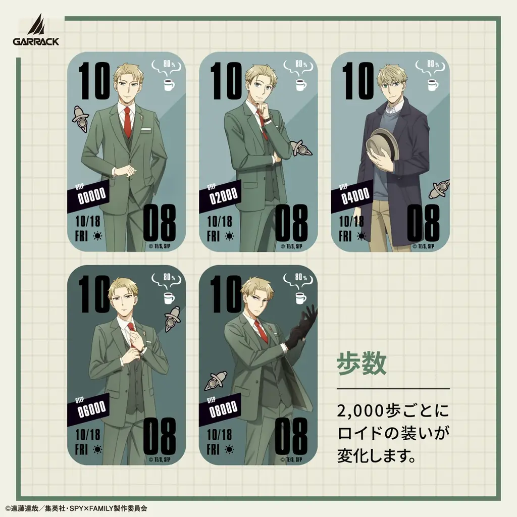 GARRACKからTVアニメ『SPY×FAMILY』のスマートウォッチが登場。ロイド、アーニャ、ヨル、ボンドをイメージした4モデルを、9月11日(金)に予約開始、9月30日(水)に一般発売します。 画像 4