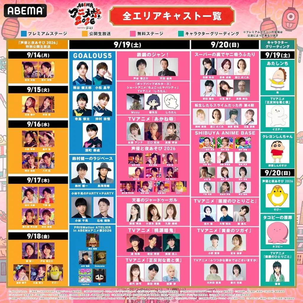 「ABEMAアニメ祭」にオリジナルフードや、『声優と夜あそび』『GOALOUS5』オリジナルグッズが登場！グッズ＆フードラインナップ、当日マップを公開！ 画像 9