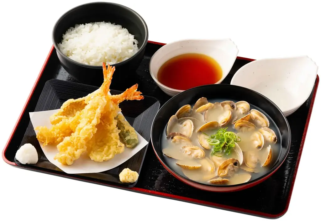 【9/17～期間限定！】資さんうどんで長年愛され続けている“貝汁”のメニュー拡充！「特盛サイズの貝汁」のほか、「海老天丼貝汁セット」「海老天盛り貝汁定食」が新登場！ 画像 4