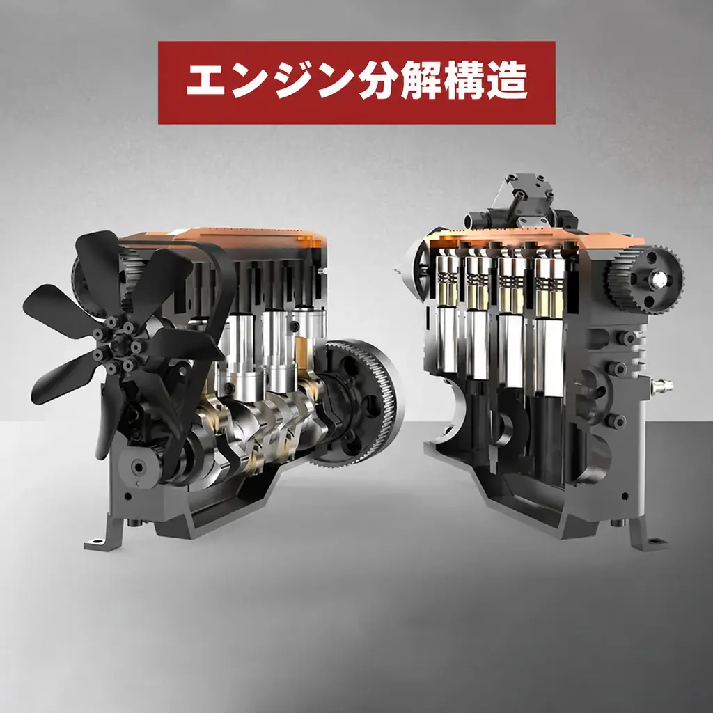 14cc直列4気筒を組み、始動し、調整する。BLDB、実動ガソリンエンジン「TOYAN FS-L400BGC」を発売 画像 9