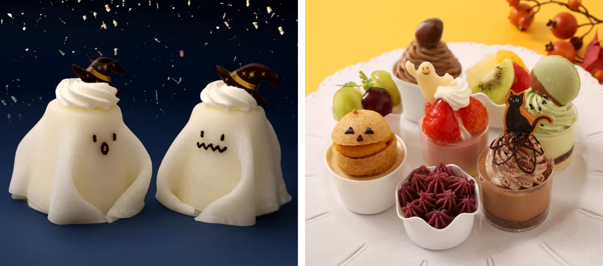 アンテノールのハロウィンスイーツ　おばけとねこの限定菓子