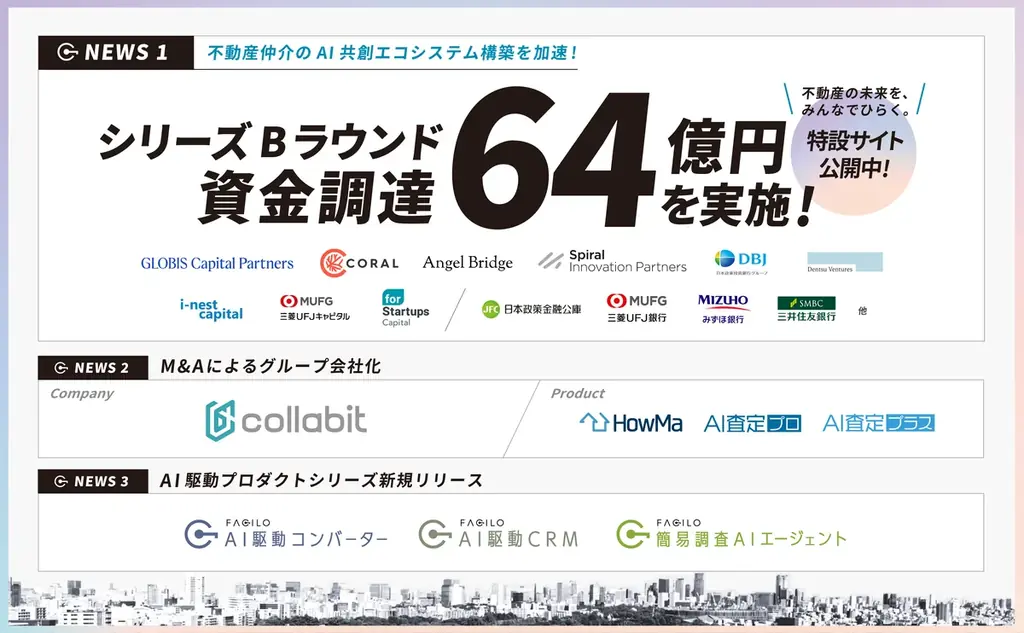 Facilo、シリーズBで64億円調達　AI共創を加速
