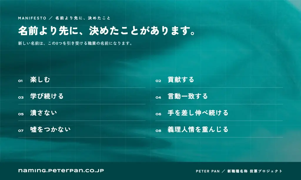 Peter Pan、CAの呼び方を5案で外部投票へ