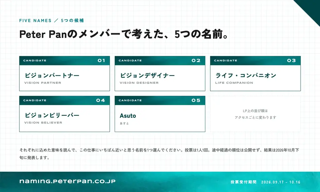 「急かす」「見捨てる」「忘れる」——転職業界の当たり前に、Peter Panは名前で挑む 画像 2