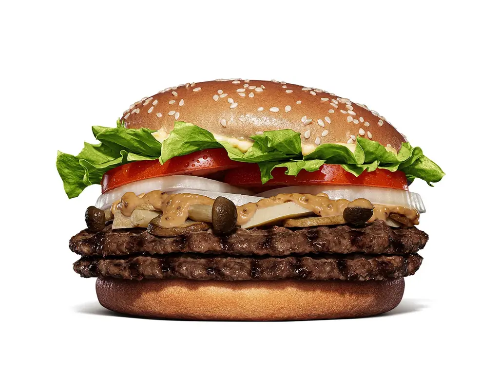 バーガーキング® から秋の風物詩バーガー「マッシュルームワッパー® 」が今年も復活発売！贅沢な4種のきのこと直火焼きのビーフにクリーミーな「プレミアムペッパーマヨソース」を使用した秋の定番を楽しもう！ 画像 3