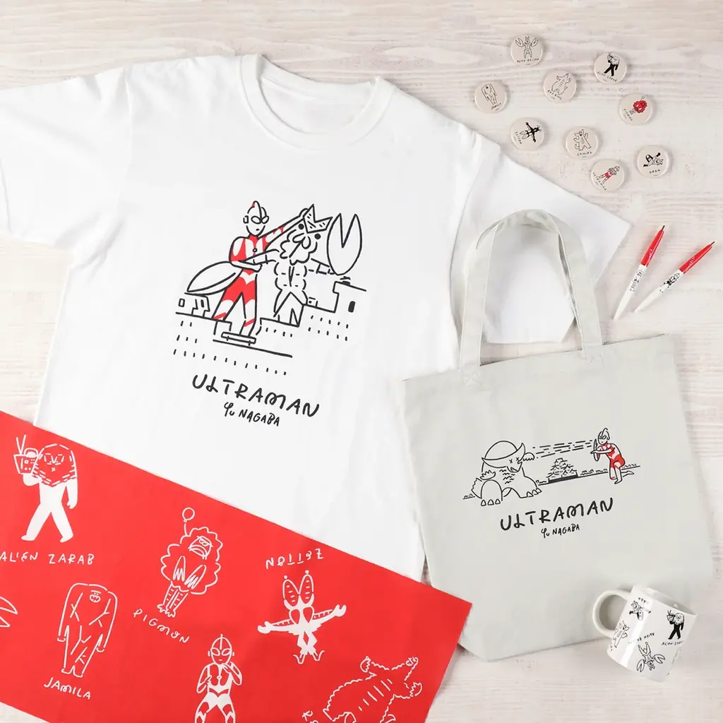 「ULTRAMAN STORE」とアーティスト・長場 雄氏のコラボレーションが決定！描き起こしイラストを使用した限定アイテムを「ULTRAMAN STORE」にて2026年10月9日(金)より発売！ 画像 1