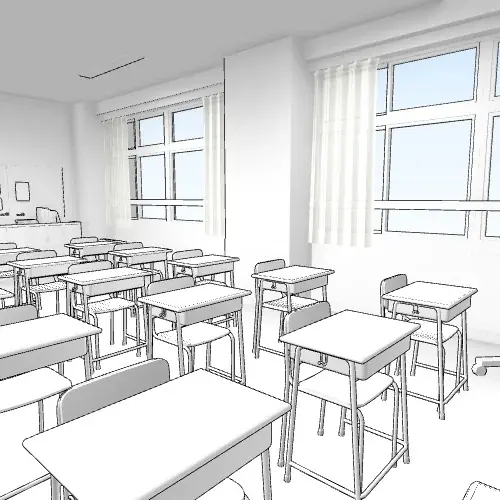 漫画家の「こんな背景がほしい！」を3D化！「漫画で使える3D背景」第2弾、学校の教室・一戸建て・ワンルームが登場 画像 5