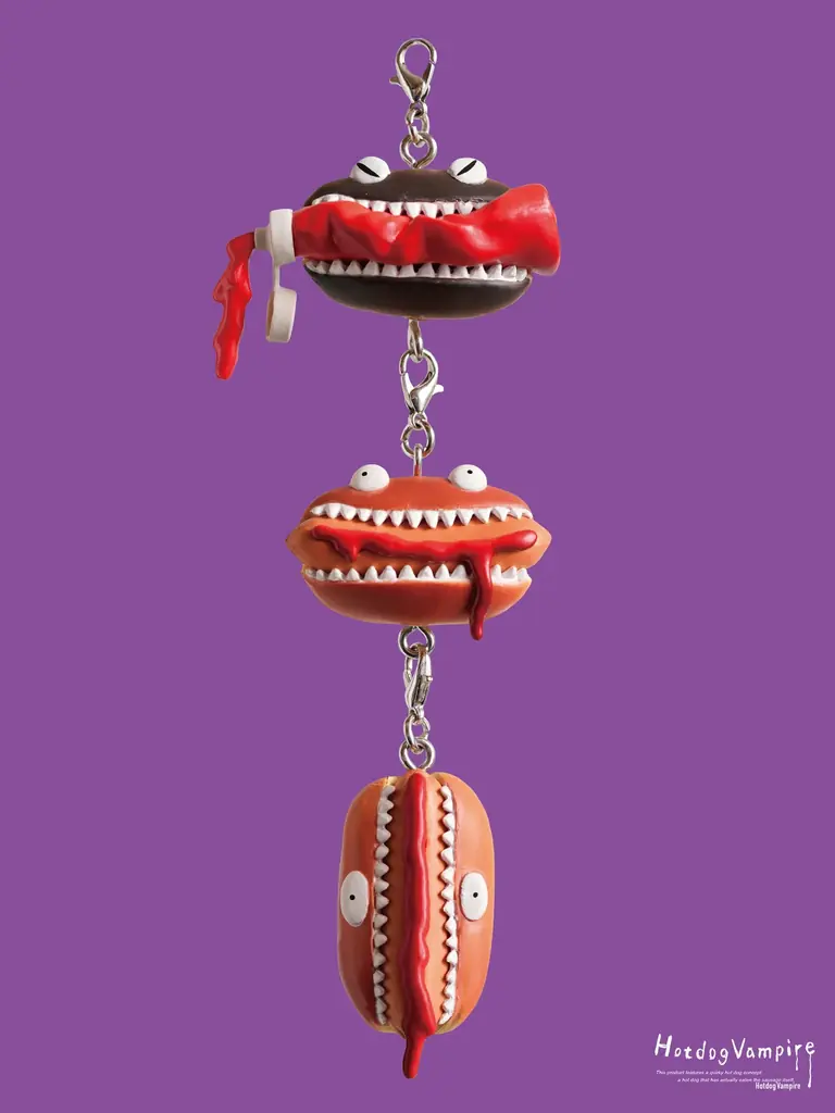 大人気の目印マスコットに小さなホラーのアクセンを！人気のガチャガチャ「ホットドッグ・ヴァンパイア」が目印になって新登場！ 画像 8
